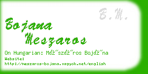 bojana meszaros business card